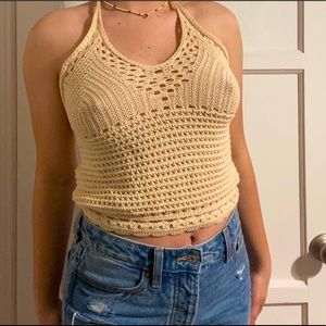 cute “crochet” halter top!